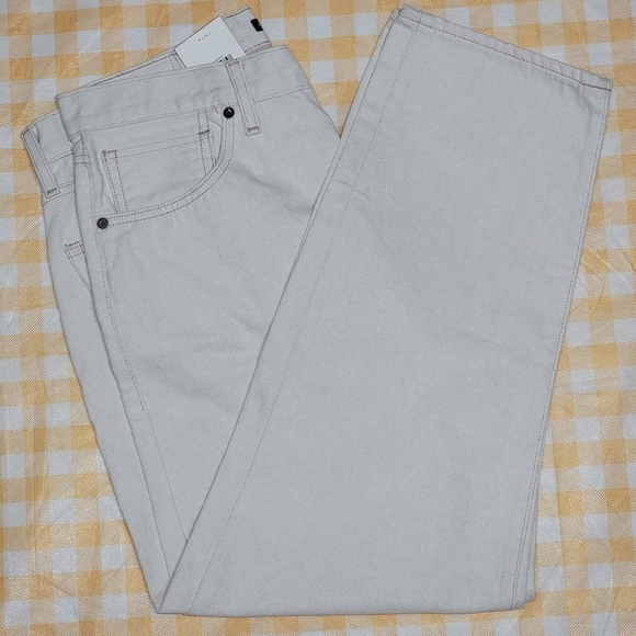 Levis Women's Off White Ivory Made & Crafted Japanese Column Pants Jeans Size 32 - Picture 3 of 8